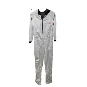 RARE Vintage Gear Company Racing Team Jumpsuit Hooded Zip Up‎ Gray Mens XL